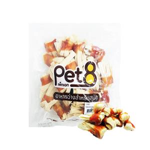 Pet8 ขนมสุนัข ไก่พันปลาแผ่น 2.5นิ้ว JJA52 350ก.
