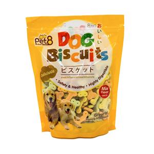 Pet8 ขนมสุนัข บิสกิต รวมรส JC13 350ก.