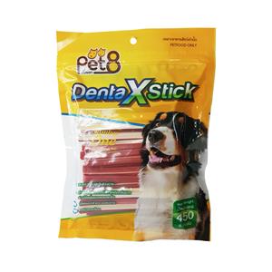 Pet8 ขนมขัดฟันสุนัข 2สี รสเนื้อ JDT03