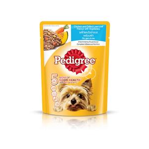 Pedigree เพาซ์สุนัข รสไก่ตับย่าง 80ก.