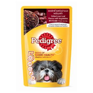 Pedigree เพาซ์สุนัข รสตับย่าง 130ก.