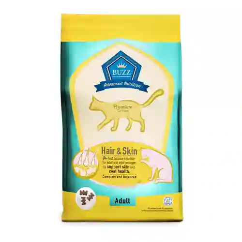 บัซ,อาหารเม็ด,เม็ดแมว,อาหารแมว,อาหารเม็ดแมว,adult,แมวไทย,hairball,ก้อนขน,ขน,ผิว,control