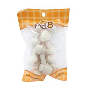Pet8 ขนมสุนัข กระดูกผูกขาว 2.75นิ้ว HS04 7ชิ้น