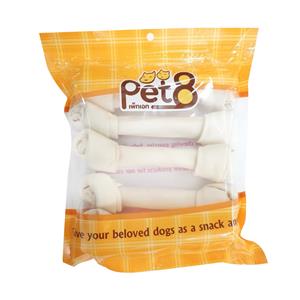 Pet8 ขนมสุนัข กระดูกผูกขาว 7.5นิ้ว HL21 4ชิ้น