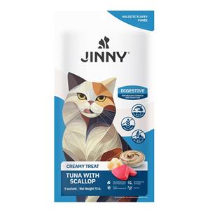 Jinny ครีมมี่ทรีต แมวเลีย รสทูน่าหอยเชลล์