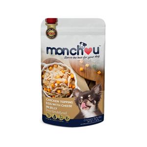 Monchou เพาซ์สุนัข ไก่ไข่ชีสเจลลี่ 70ก.