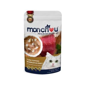 Monchou เพาซ์แมว รสทูน่าปลาทรายแดง เกรวี่ 70ก.
