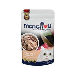 Monchou เพาซ์แมว รสทูน่าปลาทรายขาว เจลลี่ 70ก.