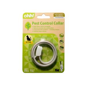 Ohh ปลอกคอจำกัดเห็บหมัดแมว สูตร Lemongrass