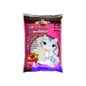 Okiko Eco ทรายแมว กลิ่นสตอเบอรรี่ 5ลิตร