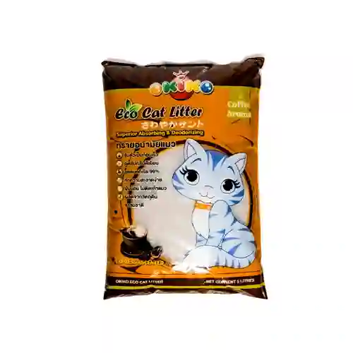Okiko Eco ทรายแมว กลิ่นกาแฟ 5ลิตร