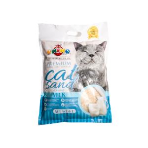 Okiko ทรายแมวเต้าหู้ กลิ่นนม 6ลิตร