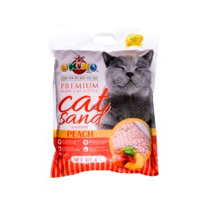 Okiko ทรายแมวเต้าหู้ กลิ่นพีช 6ลิตร