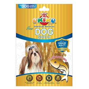 Okiko ขนมสุนัข  สูตรปลาเนื้อขาวสไลด์ DF-OKK-082