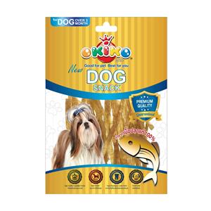 Okiko ขนมสุนัข  สูตรปลาเนื้อขาวสไลด์ DF-OKK-087