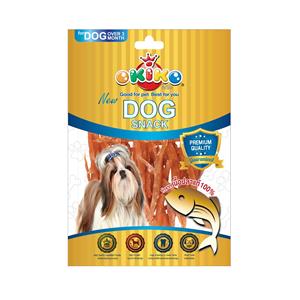 Okiko ขนมสุนัข  สูตรแซลมอนสไลด์