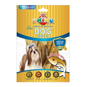 Okiko ขนมสุนัข  สูตรปลาเนื้อขาวพันเส้น