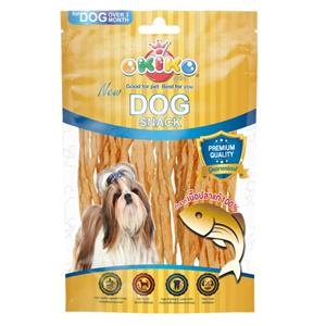 Okiko ขนมสุนัข  สูตรปลาเส้น ปูอัด