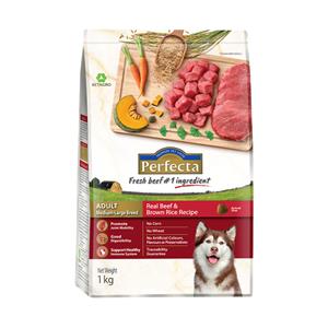 Perfecta สุนัขโต สูตรเนื้อข้าว เม็ดใหญ่