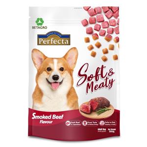 Perfecta สุนัขโต สูตรเม็ดนุ่ม รสเนื้อ