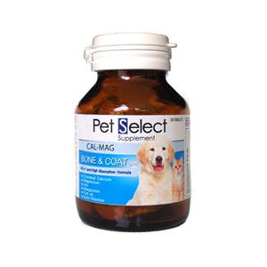 Pet Select Cal-Mag วิตามินบำรุงกระดูกและผิวหนัง 60เม็ด