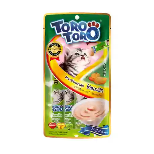 Toro แมวเลีย รสไก่ผัก 60ก.