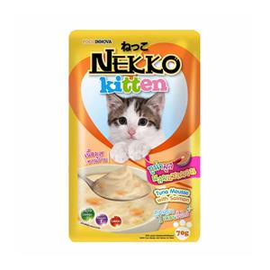 Nekko เพาซ์ลูกแมว รสทูน่าแซลมอนมูส 70ก.