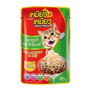 Meow Meow เหมี่ยวๆ เพาซ์แมว รสทูน่าไก่ 85ก.