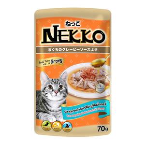 Nekko เพาซ์แมว รสทูน่าปลาโอ เกรวี่ 70ก.