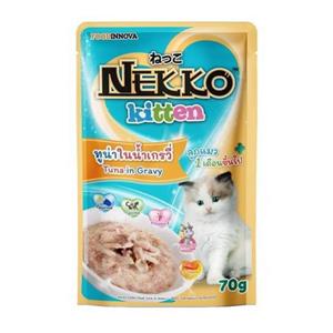 Nekko เพาซ์ลูกแมว รสทูน่าเกรวี่ 70 g.