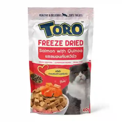 8859160402955 Toro ฟรีสดราย รสแซลมอนควินัว Toroฟรีสดราย40g แซลมอนควินัว 40 g. โทโร,โทโร่,ขนม,ขนมหมา,snack,treat,ทรีต,freezed,dried,freezedry,feeze,อบแห้ง