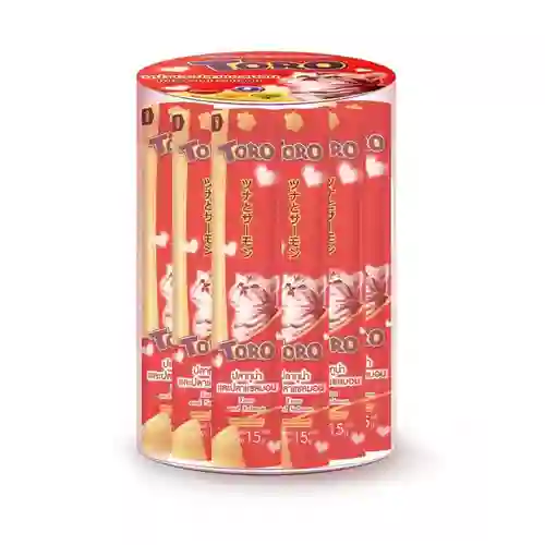 8859160403075 Toro แมวเลีย รสทูน่าแซลมอน 36x15ก. กล่องใสToro 36x15g-ทูน่าแซลมอน 540 g. (36ชิ้น) 