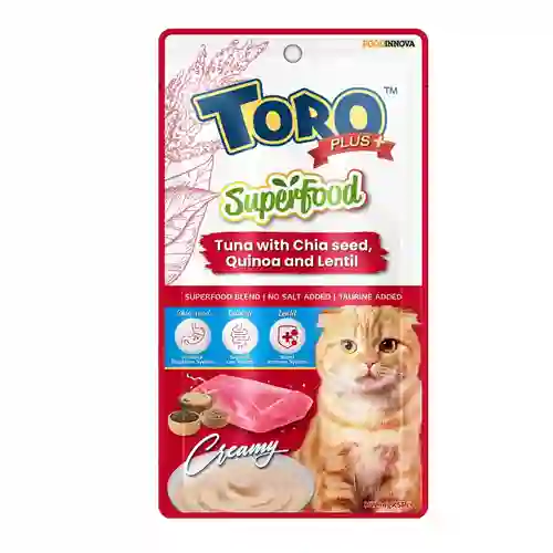 8859160403303 Toro Plus Superfood แมวเลีย รสทูน่าทูน่าควินัว ToroPlus+ส้มทูน่าควินัว5x14g 60 g. 