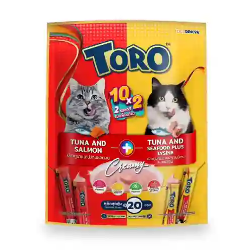 8859160403532 Toro แมวเลีย รสแซลมอนทะเล  20x15ก. Toroแมวเลีย20x15g-แซลมอนทะเล 300 g. (20ชิ้น) 