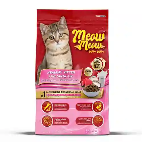 8859160403778 เหมี่ยวเหมี่ยว ลูกแมว รสปลาทะเลและนม Meow 3kg-Kittenปลาทะเล+นม 3 kg. อาหารเม็ด,เม็ดแมว,อาหารแมว,อาหารเม็ดแมว,แม่แมว,ลูกแมว,kitten,kitty
