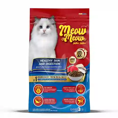 8859160403785 เหมี่ยวเหมี่ยว แมวโต รสปลาทะเล Meow 3kg-ปลาทะเล 3 kg. อาหารเม็ด,เม็ดแมว,อาหารแมว,อาหารเม็ดแมว,โต,adult