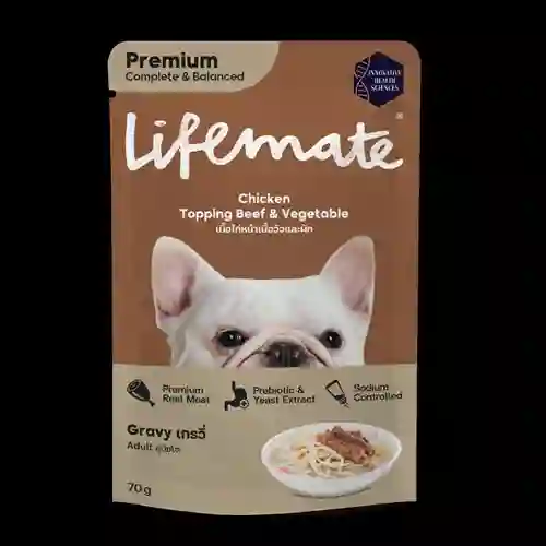 8859653203359 (โหล) 12x70ก. Lifemate เพาซ์สุนัข รสเนื้อวัวผัก โหลLMเพาซ์หมา70gเนื้อวัวผัก โหล 12x70 g. ไลฟ์เมต,เพาซ์หมา,เพาซ์,เพาช์,pounch,อาหารเปียก,ซอง,หมา,เพา,เพาช์หมา,เพาหมา,เพ้า,เพ้า,เกรวี่,gravy