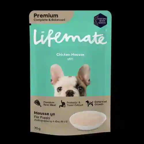 8859653203564 (โหล) 12x70ก. Lifemate เพาซ์สุนัข รสมูสไก่ โหลLMเพาซ์หมา70g มูสไก่ โหล 12x70 g. ไลฟ์เมต,เพาซ์หมา,เพาซ์,เพาช์,pounch,อาหารเปียก,ซอง,หมา,เพา,เพาช์หมา,เพาหมา,เพ้า,เพ้า,เกรวี่,gravy