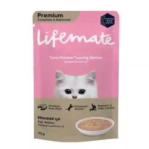 8859653203892 (โหล) 12x70ก. Lifemate เพาซ์แมว รสทูน่ามูสแซลมอน โหลLMเพาซ์ลูกแมว70g ทูน่ามูสแซลมอน โหล 12x70 g. เพาซ์แมว,เพาซ์,เพาช์,pounch,อาหารเปียก,ซอง,แมว,เพา,เพาช์แมว,เพาแมว,เพ้า,เพ้า,เนื้อขาว