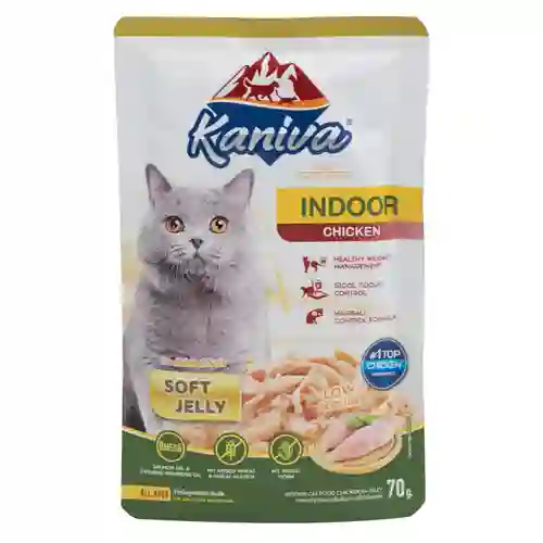 8859739210042 (โหล) 12x70ก. Kaniva เพาซ์แมว สูตรIndoor รสไก่เยลลี่ โหลKanivaเพาซ์12x70g-indoorไก่เยลลี่ โหล 12x70 g. 