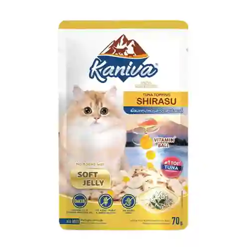 8859739210172 (โหล) 12x70ก. Kaniva เพาซ์แมว รสปลาข้าวสารเยลลี่ โหลKanivaเพาซ์12x70g-ปลาข้าวสารเยลลี่ โหล 12x70 g. 