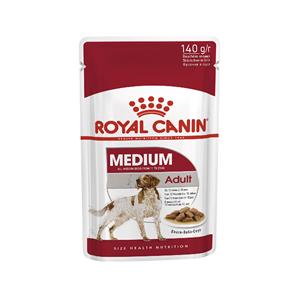 Royal Canin เพาซ์สุนัข สูตร Medium Adult พันธุ์กลาง 140ก.