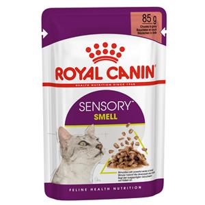 (โหล) 12x85ก. Royal Canin เพาซ์แมว สูตร Sensory Smell Gravy