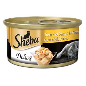 Sheba ชีบา แมว รสทูน่ากุ้งเกรวี่ 85ก.