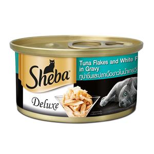 Sheba ชีบา แมว รสทูน่าปลาเนื้อขาวเกรวี่ 85ก.